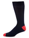 Saks Fifth Avenue Men's Solid Cashmere Blend Crew Socks In Navy Orange