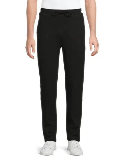 Saks Fifth Avenue Men's Solid Cotton-blend Drawstring Pants In Black