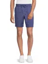 Saks Fifth Avenue Men's Solid Drawstring Shorts In Blue