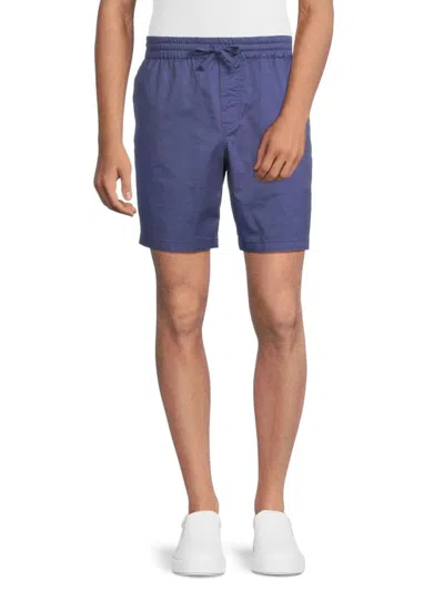 Saks Fifth Avenue Men's Solid Drawstring Shorts In Medium Blue