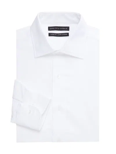 Saks Fifth Avenue Men's Solid Dress Shirt In White