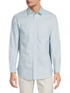 Saks Fifth Avenue Men's Solid Long Sleeve Shirt In Light Blue