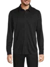 Saks Fifth Avenue Men's Solid Shirt In Black