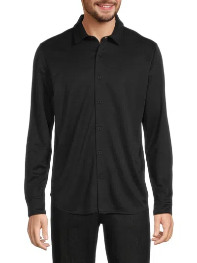 Saks Fifth Avenue Men's Solid Shirt In Black