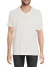 Saks Fifth Avenue Men's Solid V-neck T-shirt In White