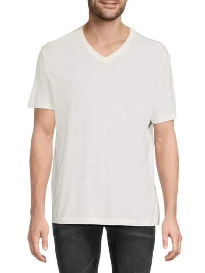 Saks Fifth Avenue Men's Solid V-neck T-shirt In White