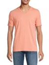 Saks Fifth Avenue Men's Solid V Neck Tee In Apricot