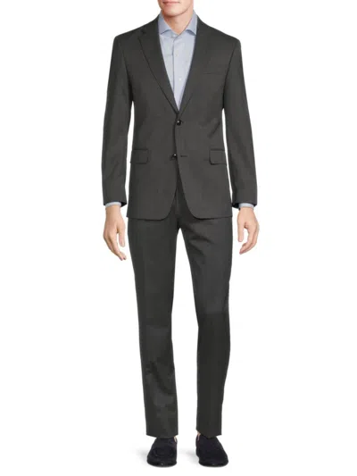 Saks Fifth Avenue Men's Solid Wool Blend Suit In Dark Grey