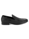 Saks Fifth Avenue Men's Steffan Washed Faux-leather Loafers In Black