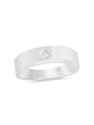 Saks Fifth Avenue Men's Sterling Silver & 0.08 Tcw Diamond Ring