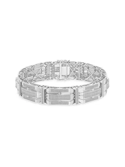 Saks Fifth Avenue Men's Sterling Silver & 2.16 Tcw Diamond Bracelet