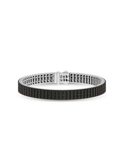 Saks Fifth Avenue Men's Sterling Silver & 3 Tcw Black Diamond Bracelet