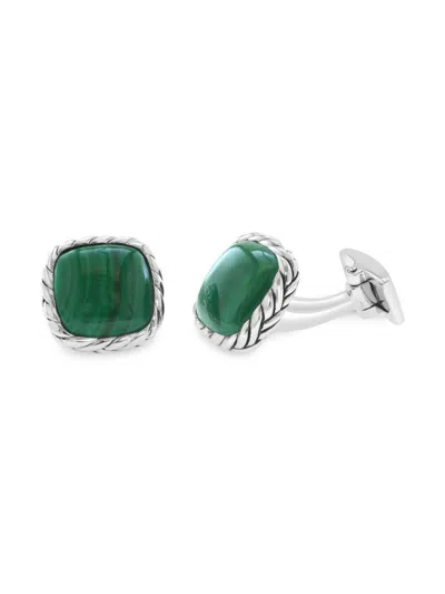 Saks Fifth Avenue Men's Sterling Silver & Malachite Cufflinks