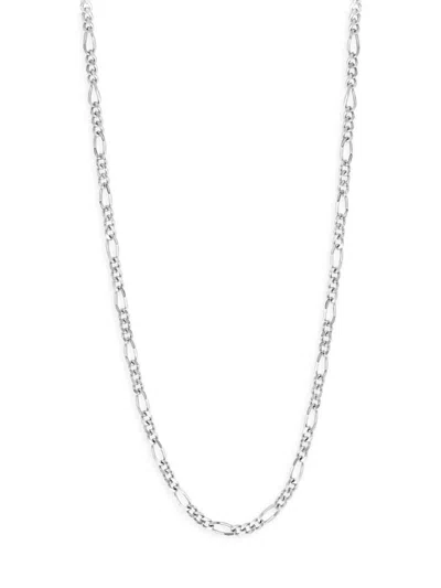 Saks Fifth Avenue Men's Sterling Silver Figaro Chain Necklace In Neutral