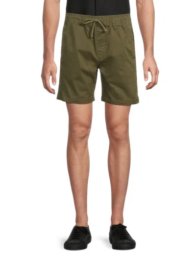 Saks Fifth Avenue Men's Stretch Cotton Chino Shorts In Deep Olive