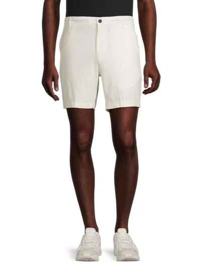 Saks Fifth Avenue Men's Stretch 100% Linen Shorts In Cream