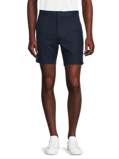 Saks Fifth Avenue Men's Stretch Linen Shorts In Navy