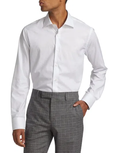 Saks Fifth Avenue Collection Striped Dress Shirt In White