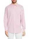 Saks Fifth Avenue Men's Striped Long Sleeve Shirt In Light Pink