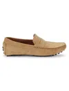 Saks Fifth Avenue Men's Suede Driving Penny Loafers In Tan