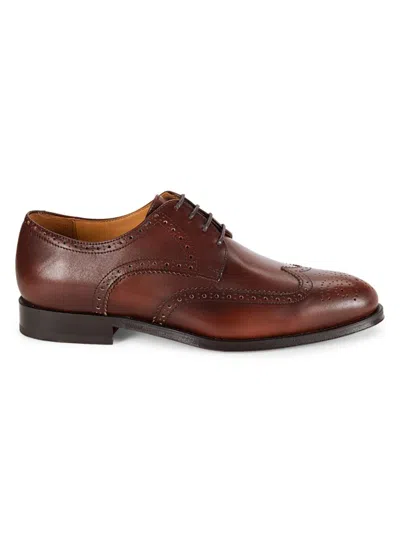 Saks Fifth Avenue Men's Timothy Leather Brogues In Brown