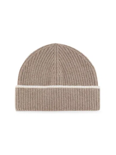 Saks Fifth Avenue Men's Tipped Cashmere Beanie In Brown