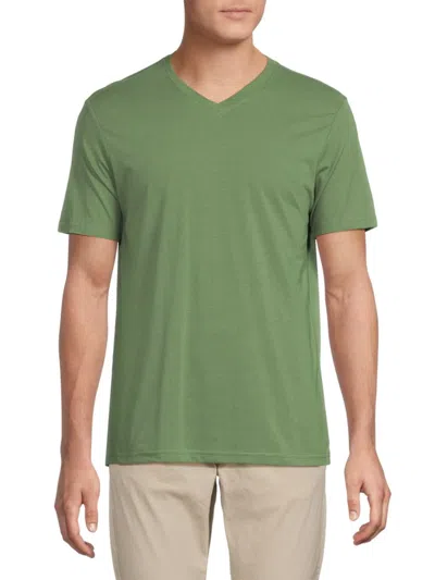Saks Fifth Avenue Men's Tri-blend V-neck T-shirt In Green