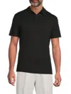 Saks Fifth Avenue Men's Short-sleeve Polo Shirt In Black