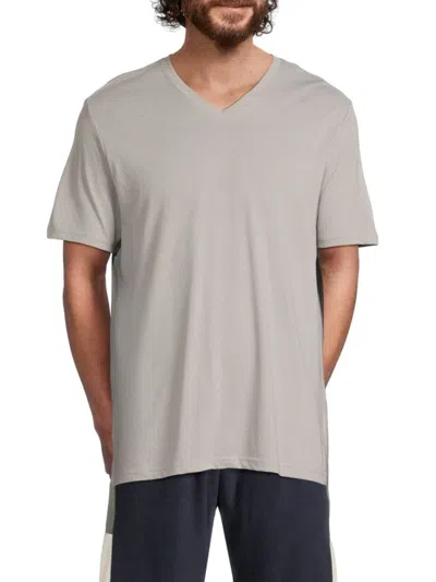 Saks Fifth Avenue Men's Triblend Short Sleeve V-neck T-shirt In Gray