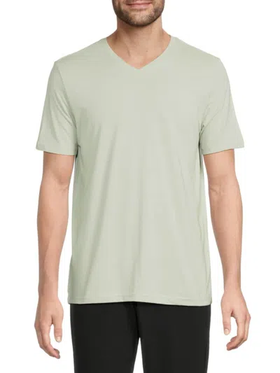 Saks Fifth Avenue Men's Triblend Short Sleeve V-neck T-shirt In Green