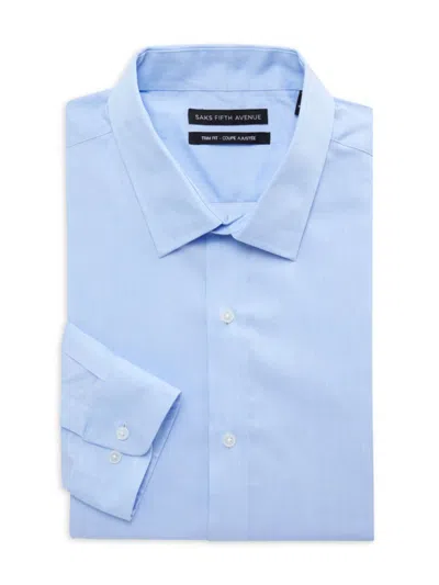 Saks Fifth Avenue Men's Trim Fit Dress Shirt In Blue