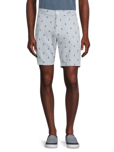Saks Fifth Avenue Men's Tropical Linen Blend Bermuda Shorts In Blue Multi