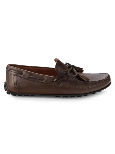 Saks Fifth Avenue Men's Venetian Leather Driving Loafers In Brown