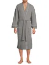 Saks Fifth Avenue Men's Waffle Knit Bath Robe In Fog