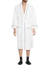 Saks Fifth Avenue Men's Waffle Knit Bath Robe In White