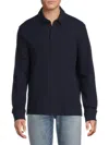 Saks Fifth Avenue Men's Waflfe-knit Cotton-blend Polo Sweater In Multi