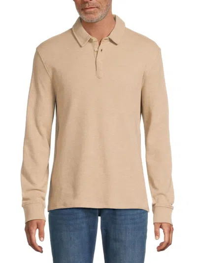 Saks Fifth Avenue Men's Waflfe-knit Cotton-blend Polo Sweater In Animal Print