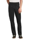 Saks Fifth Avenue Men's Welt Pocket Pull-on Chino Pants In Black
