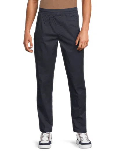 Saks Fifth Avenue Men's Welt Pocket Pull-on Chino Pants In Blue