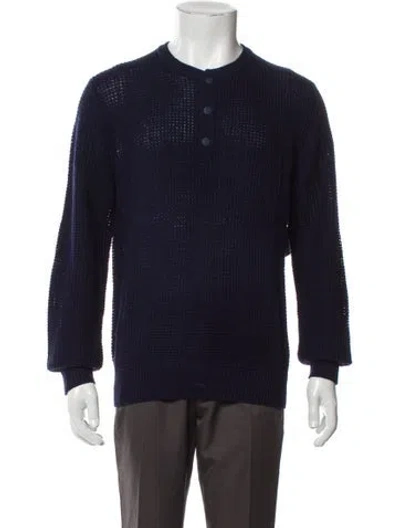Pre-owned Saks Fifth Avenue Merino Wool Crew Neck Pullover W/ Tags In Neutral