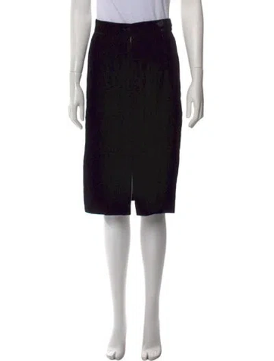 Pre-owned Saks Fifth Avenue Midi Length Skirt In Black
