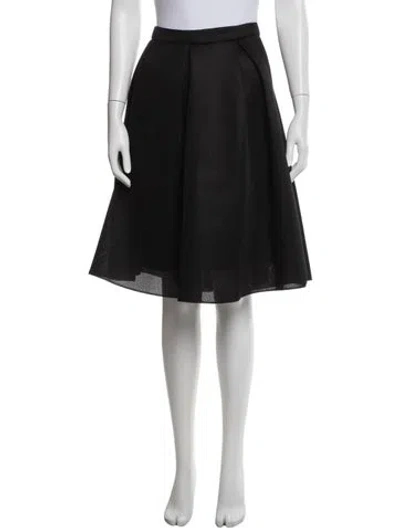 Pre-owned Saks Fifth Avenue Midi Length Skirt In Black