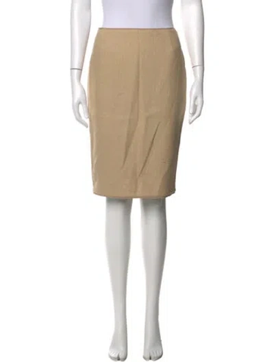 Pre-owned Saks Fifth Avenue Midi Length Skirt In Neutral