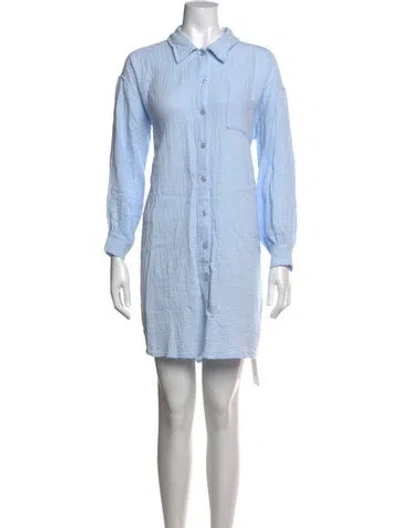 Pre-owned Saks Fifth Avenue Mini Dress In Blue