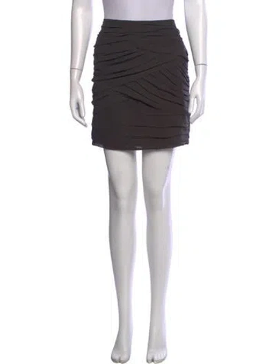 Pre-owned Saks Fifth Avenue Mini Skirt In Gray