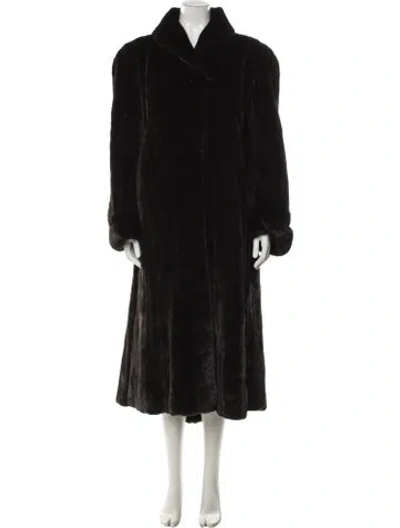 Pre-owned Saks Fifth Avenue Mink Fur Coat In Black