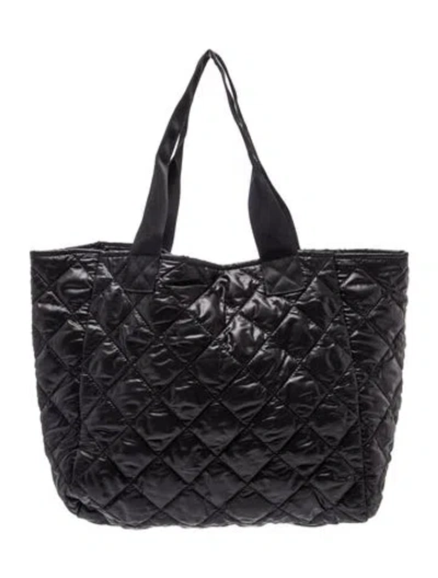 Pre-owned Saks Fifth Avenue Nylon Tote In Black