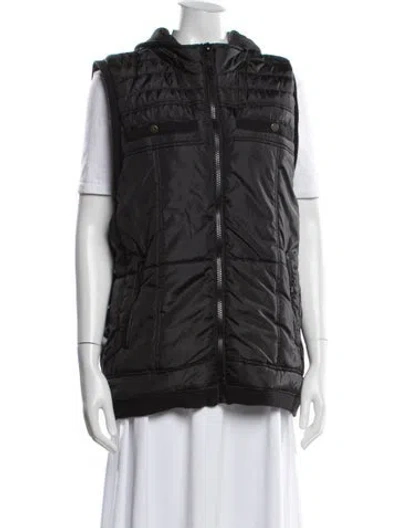 Pre-owned Saks Fifth Avenue Nylon Vest In Black