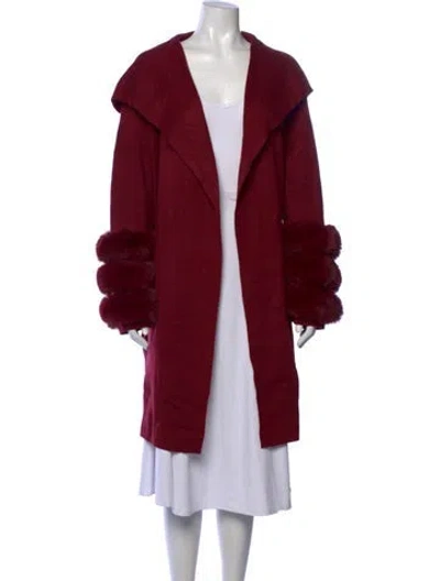 Pre-owned Saks Fifth Avenue Open Front Sweater W/ Tags In Red
