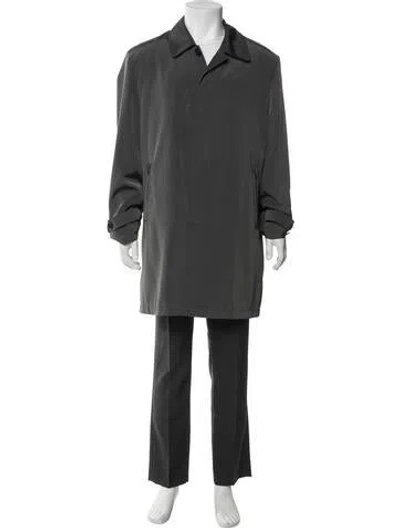 Pre-owned Saks Fifth Avenue Overcoat In Gray
